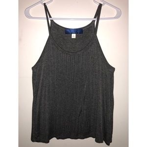 Fringed Gray Tank Top